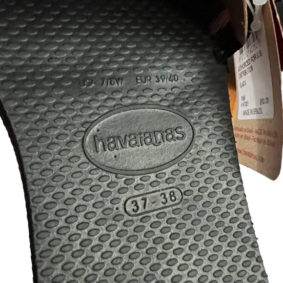 Havaianas Sandals You Malta Mix Black striped woven strap flat size 7 8 slides - Picture 9 of 10